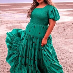 JessaKae Green Cherry Dress - NWOT